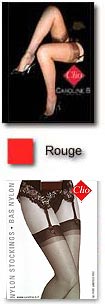 Clio Bas Nylon Voile 15 deniers Rouge Taille 2